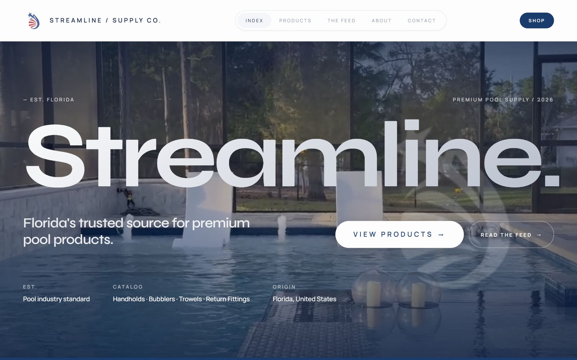 Streamline Supply Co. homepage