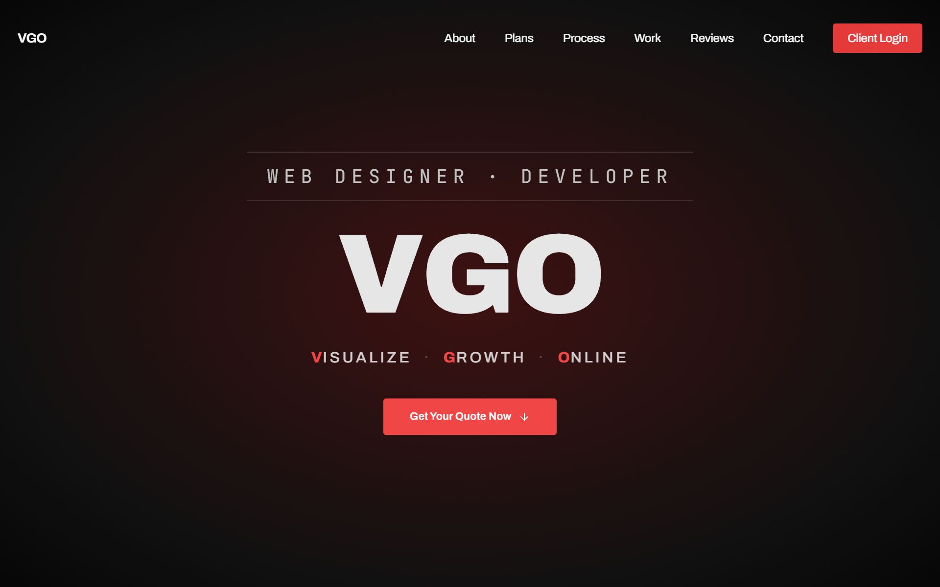 VGO homepage — the site you are on